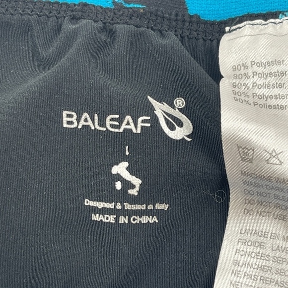 Baleaf Bicycle Shorts Mens Large Black Padded Compression - Picture 2 of 8